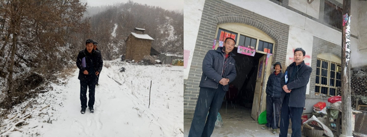 徐家湾乡桐木沟村市派第一书记薛志刚冒雪入户走访.jpg